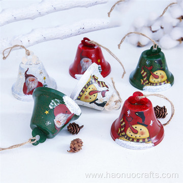 Iron Painted Christmas Tree Bell Pendant Supplies Crafts